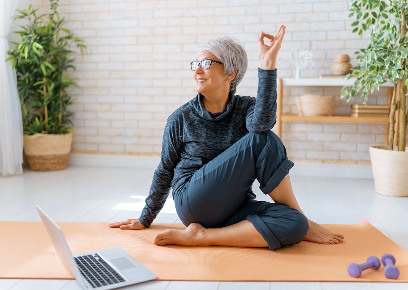 Senior Woman Doing Yoga