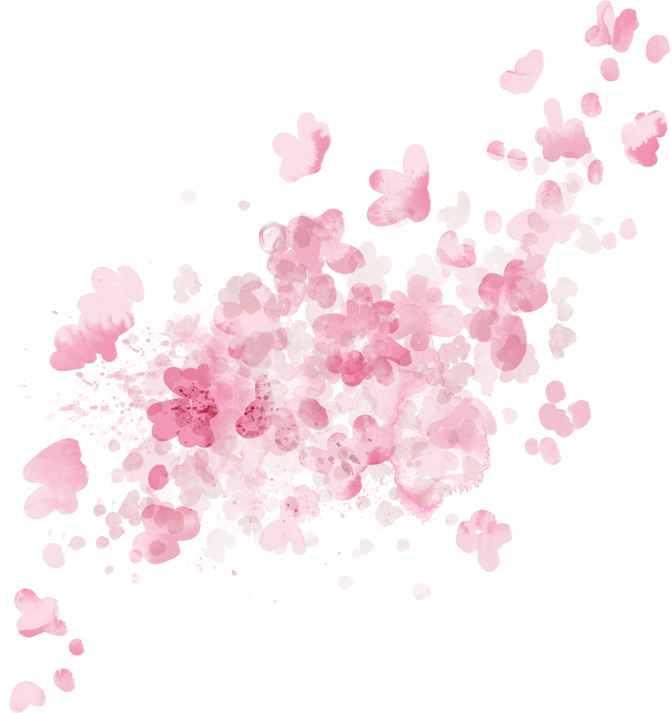 Pink Watercolor Floral Background